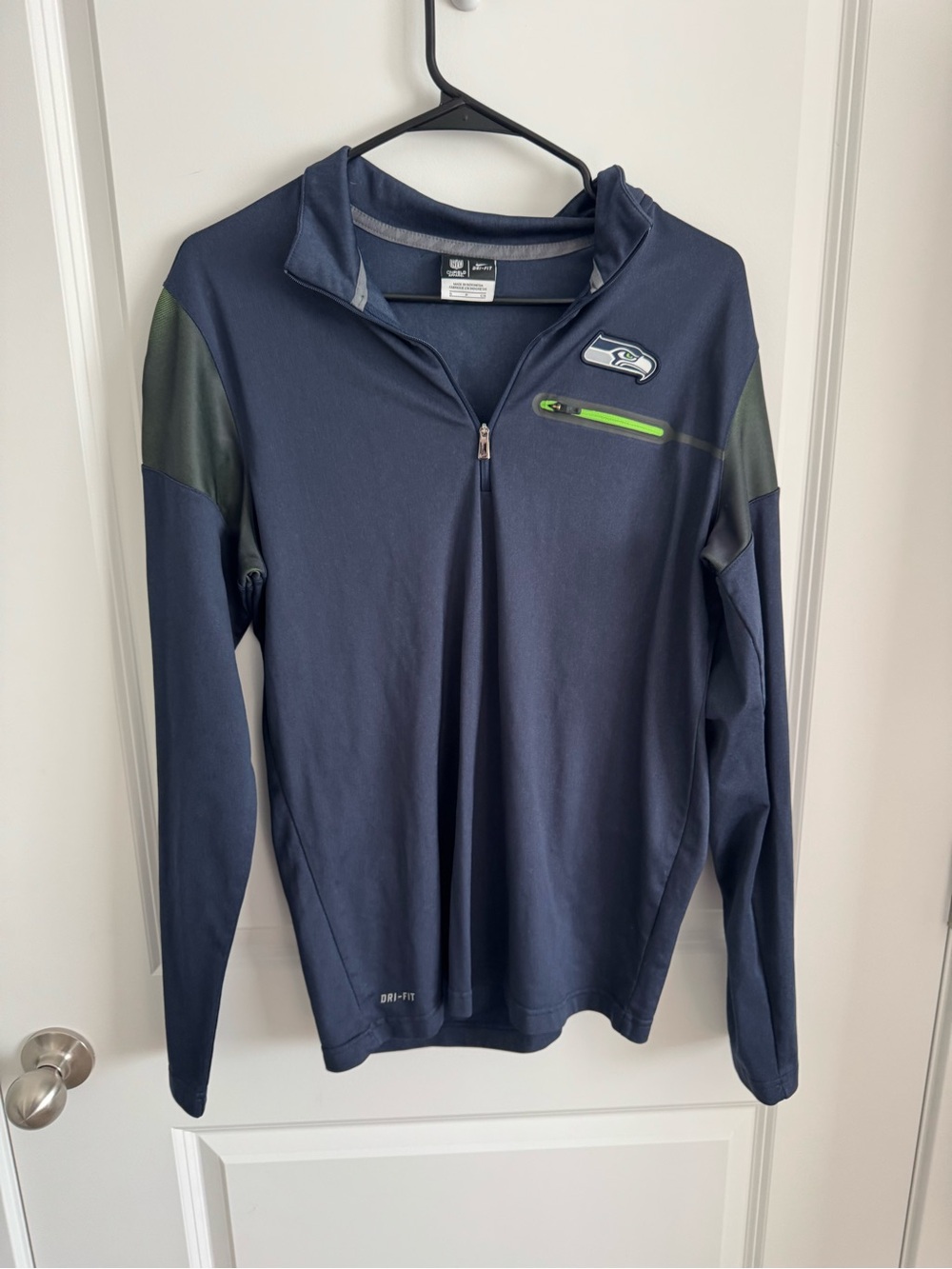 NFL Navy and Gray Dri-FIT Onfield Apparel Top